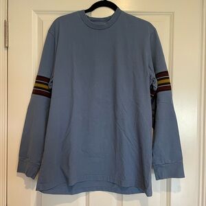 Supreme Blue Long Sleeve Tee with Red Accents